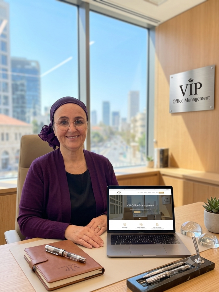 Sonia Allali, votre solution de secrétariat indépendant Israël chez VIP Office Management.